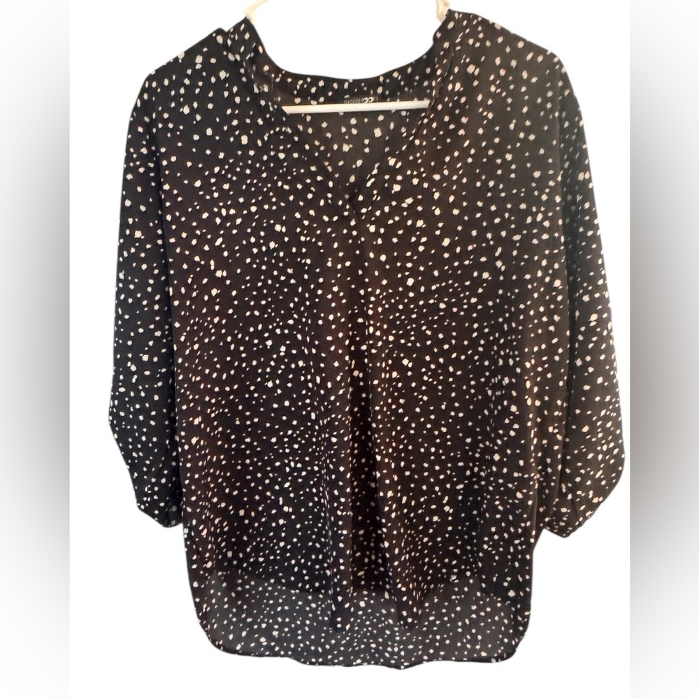 Papermoon Black and White Speckled Blouse